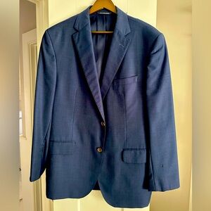 100% Italian light wool Jack Victor suit- light navy Blue.